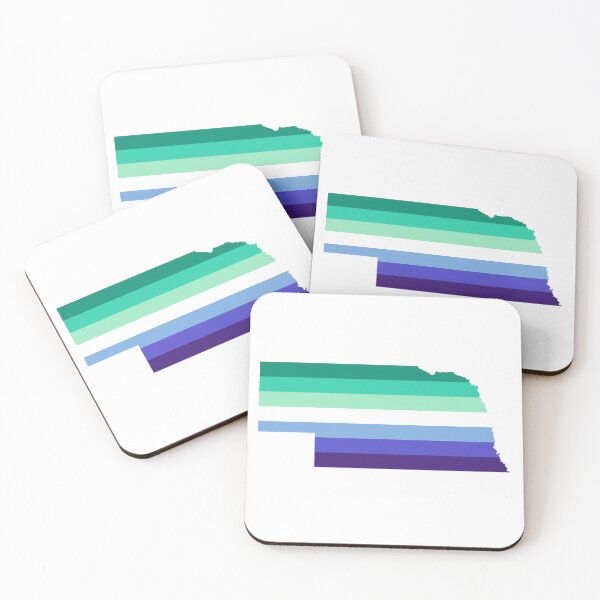 Item preview, Nebraska LGBT Mlm Pride Flag State Outline designed and sold by artshlyn.