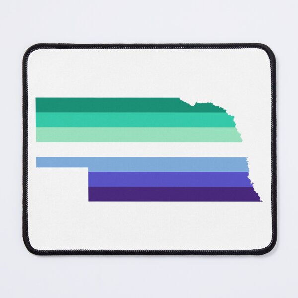 Item preview, Nebraska LGBT Mlm Pride Flag State Outline designed and sold by artshlyn.