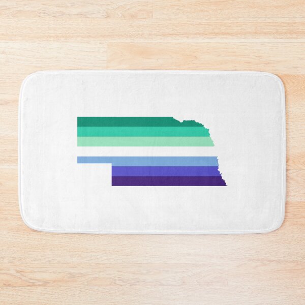 Item preview, Nebraska LGBT Mlm Pride Flag State Outline designed and sold by artshlyn.