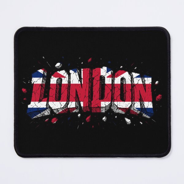 Item preview, LONDON Union Jack Cracked Stone Typography – Bold British Flag Illustration designed and sold by NandaFajarSu.