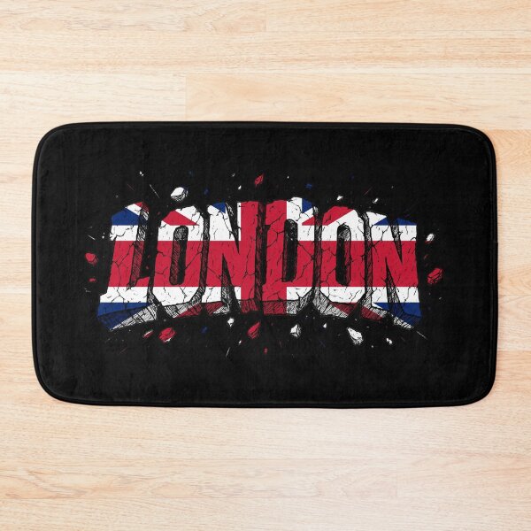 Item preview, LONDON Union Jack Cracked Stone Typography – Bold British Flag Illustration designed and sold by NandaFajarSu.