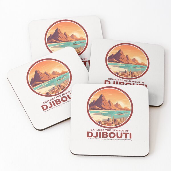 Item preview, Lac Assal Moucha Tadjourah Djibouti City Vintage Travel Art designed and sold by DjibProp.