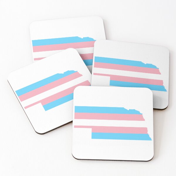 Item preview, Nebraska LGBT Trans Pride Flag State Outline designed and sold by artshlyn.