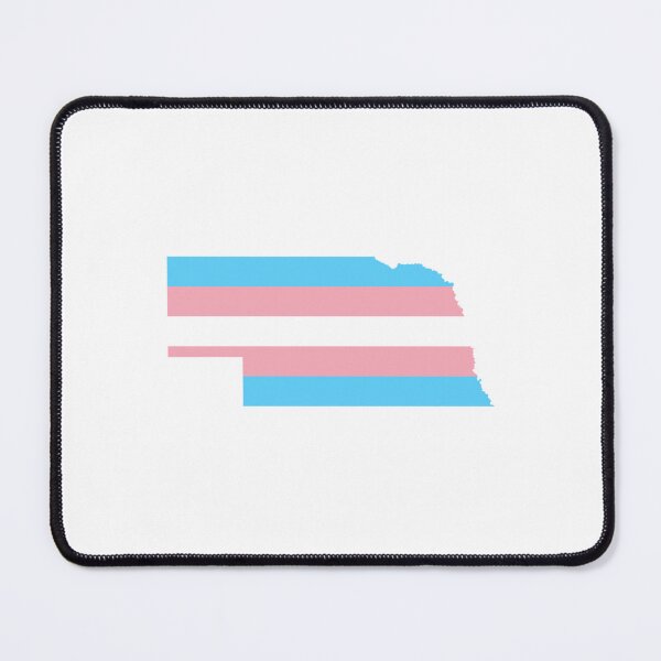 Item preview, Nebraska LGBT Trans Pride Flag State Outline designed and sold by artshlyn.