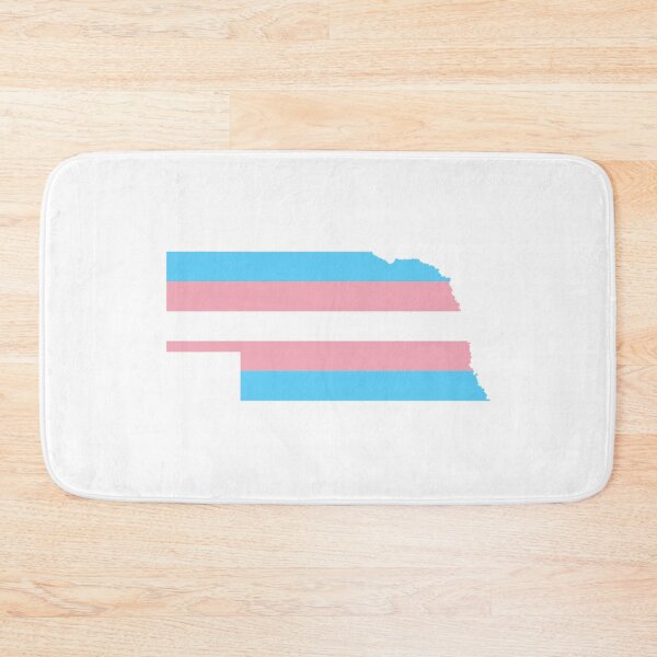 Item preview, Nebraska LGBT Trans Pride Flag State Outline designed and sold by artshlyn.