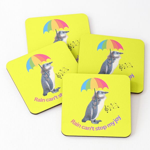 Item preview, Rain can't stop my joy – Cute penguin with umbrella | Cheerful animal design designed and sold by Katja LebenFreude.