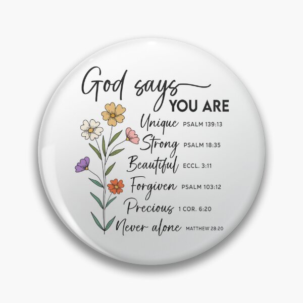 Artikelvorschau, God Says You Are – Affirmation Scripture Design entworfen und verkauft von AuraByMarv.