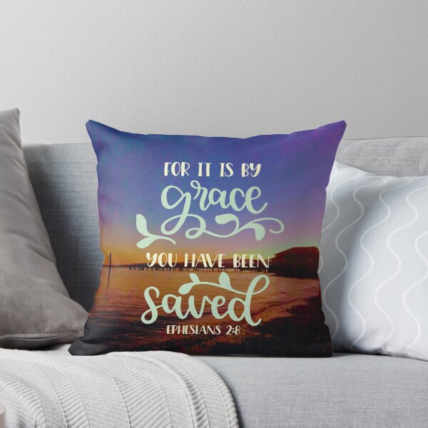 Item preview, Ephesians 2:8 “By Grace You Have Been Saved” Christian Sunset Art – Inspirational Bible Verse Design designed and sold by Alaska Magick.