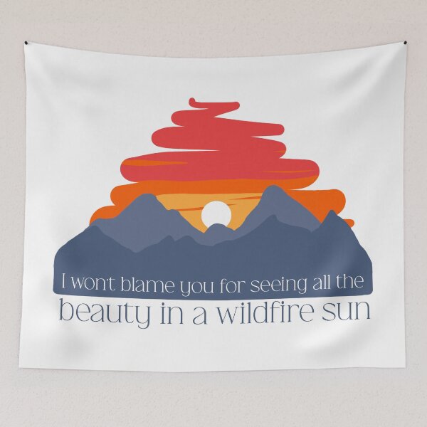 Item preview, Human Wildfire Sunset Mountains designed and sold by CMORRISON12345.
