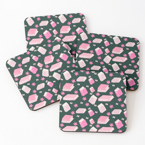 Item preview, Pink and Holly Green Book Aesthetic Pattern Bookcore designed and sold by giulyz.
