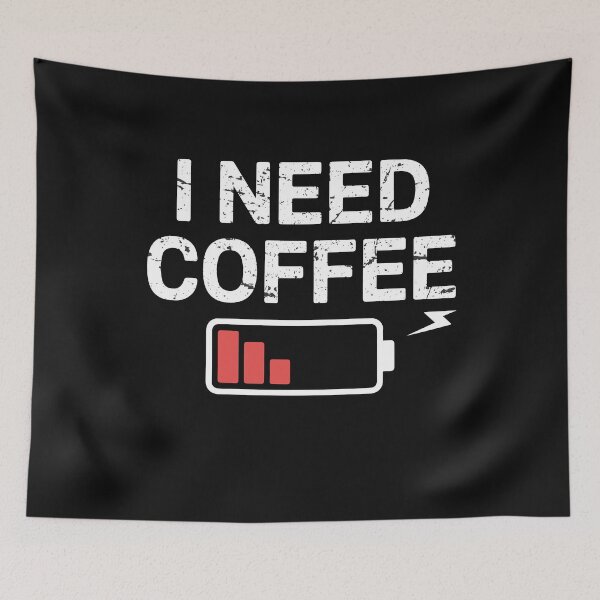 Item preview, Funny Coffee Lover Humor Caffeine Addict Quote Low Battery  designed and sold by clothesy7.