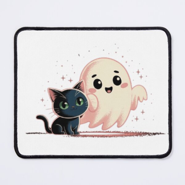 Item preview, Ghost & Cat Pals – Cute Spooky Friendship designed and sold by vvcreativedesigns.