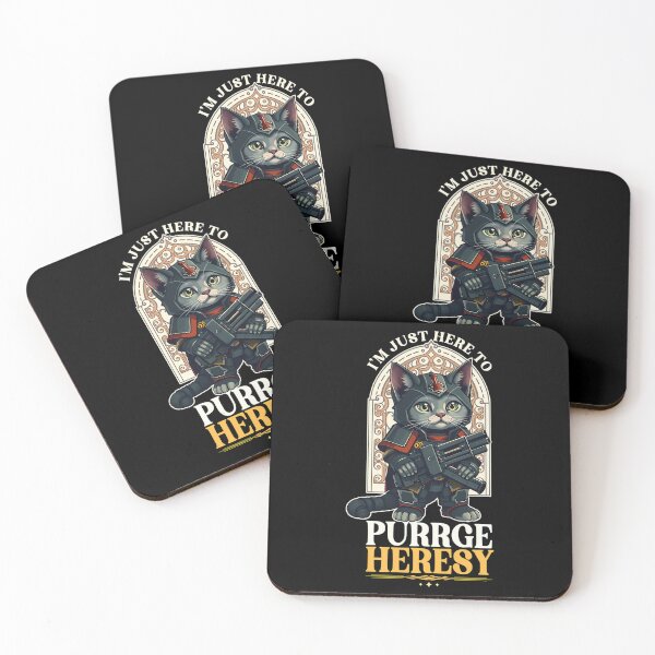 Item preview, I'M Here To Purge Heresy Cat designed and sold by leora-bowens.