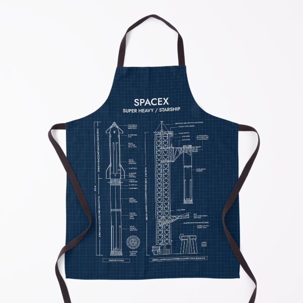 Item preview, SPACEX: Super Heavy / Starship (Navy Blueprint) designed and sold by BGALAXY.