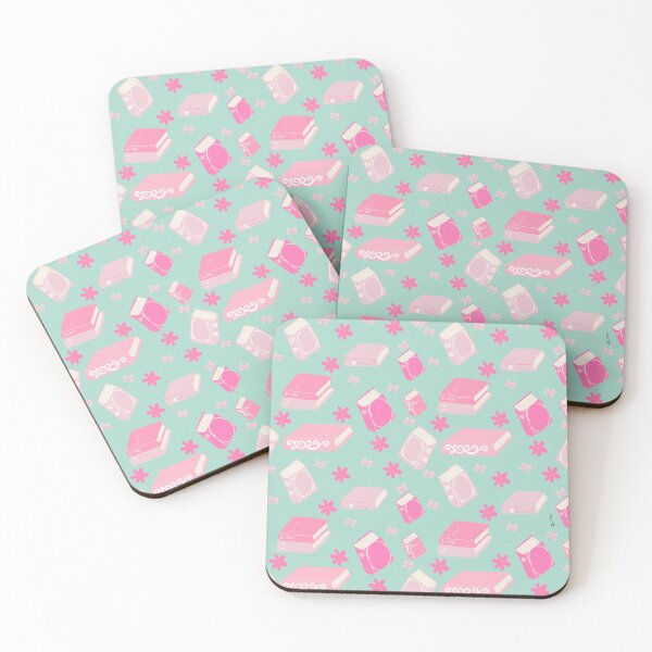 Item preview, Pink Book and Mint Aesthetic Pattern Bookcore designed and sold by giulyz.