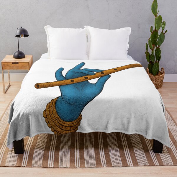 Item preview, Krishna’s Divine Flute Hand Art, Spiritual Hindu Art designed and sold by HiteshArt111.