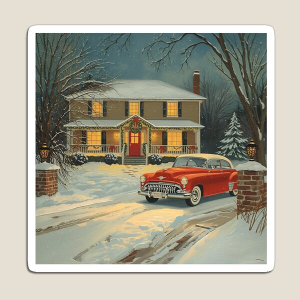 Item preview, Vintage Christmas Scene designed and sold by RisingWolfStudio.