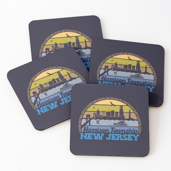 Item preview, Harrison Township New Jersey Sunset Retro Vintage Local Pride Logo designed and sold by CRHPOD20.