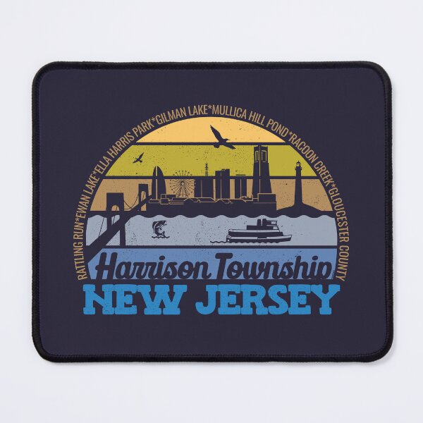 Item preview, Harrison Township New Jersey Sunset Retro Vintage Local Pride Logo designed and sold by CRHPOD20.