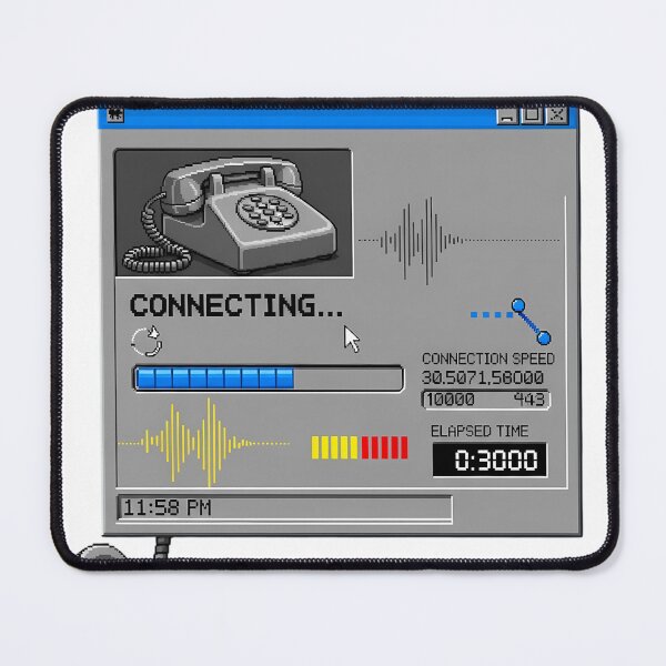 Item preview, Dial-Up Internet Connection 90s Modem Online Vintage Internet Design designed and sold by GiftsForge.