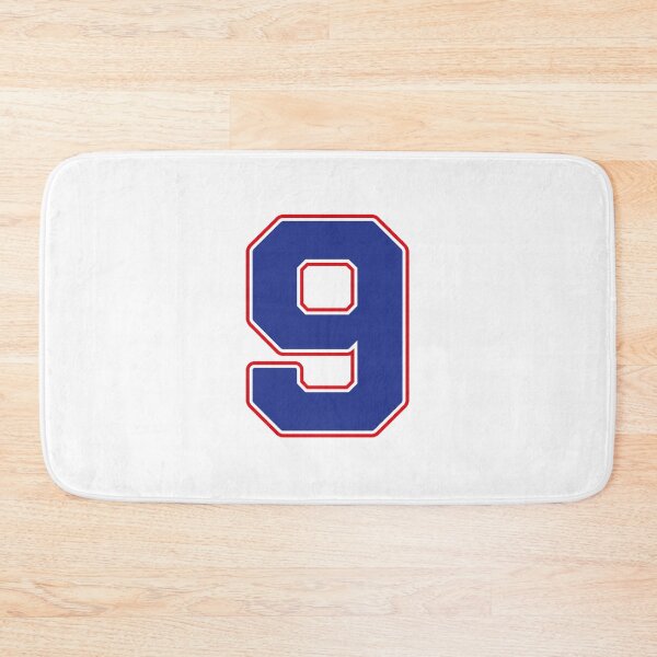 Item preview, Jersey Number 9 / Player Shirt Number Nine (Blue with Red Outline) designed and sold by STUDIO-72.