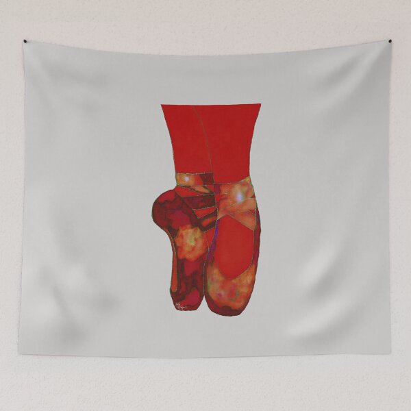 Item preview, Red Pointe Shoes Christmas Ballet designed and sold by creativebeeshop.