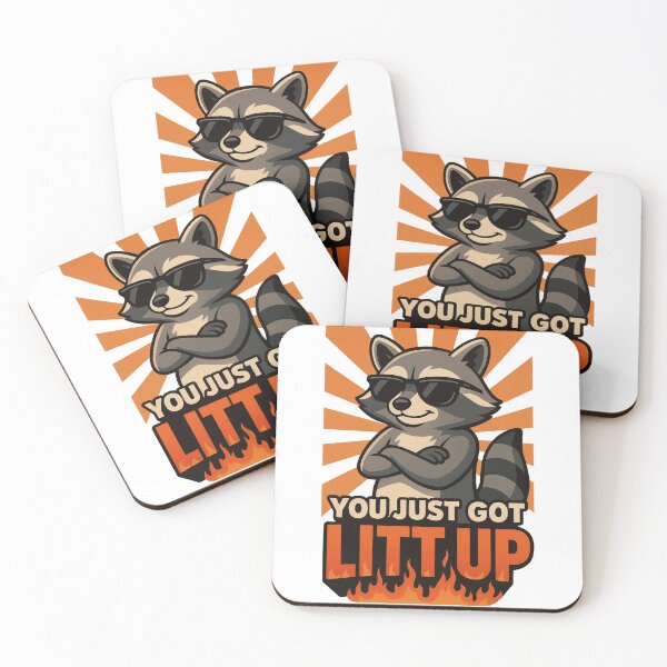Item preview, You Just Got Litt Up, Funny Cool Raccoon Cartoon designed and sold by Ach&Koor.