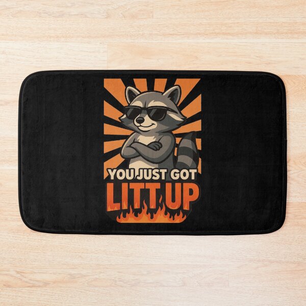 Item preview, You Just Got Litt Up, Funny Cool Raccoon Cartoon designed and sold by Ach&Koor.