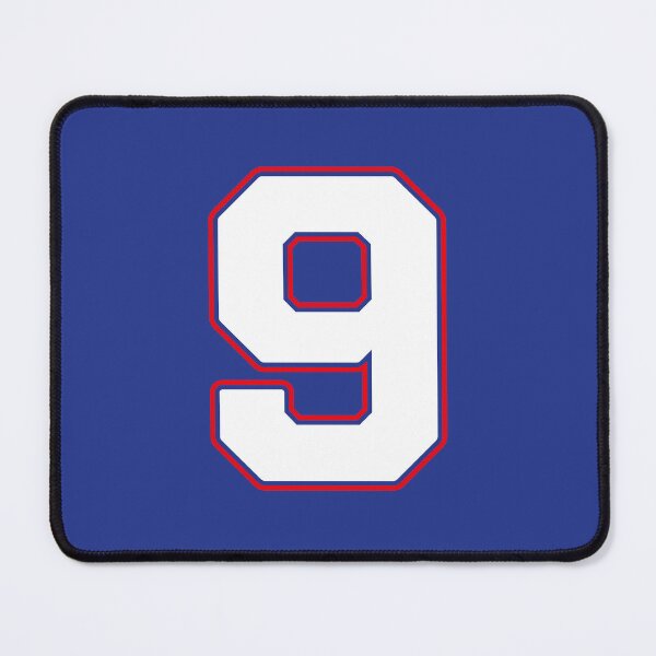 Item preview, Jersey Number 9 / Player Shirt Number Nine (White with Red Outline) designed and sold by STUDIO-72.