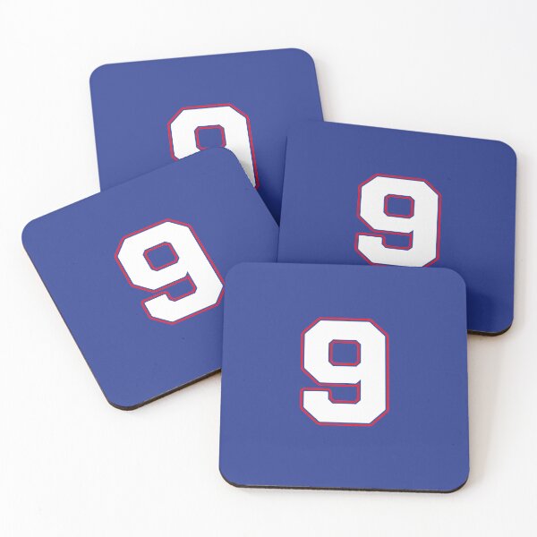 Item preview, Jersey Number 9 / Player Shirt Number Nine (White with Red Outline) designed and sold by STUDIO-72.