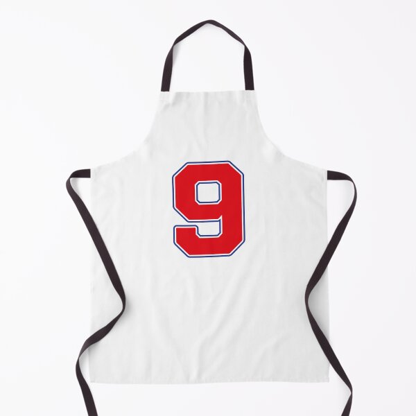 Item preview, Jersey Number 9 / Player Shirt Number Nine (Red with Blue Outline) designed and sold by STUDIO-72.