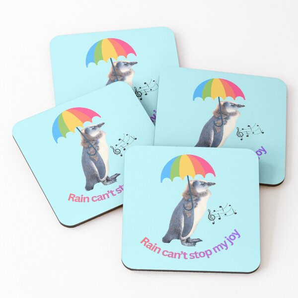 Item preview, Rain can't stop my joy – Cute penguin with umbrella | Cheerful animal design designed and sold by Katja LebenFreude.