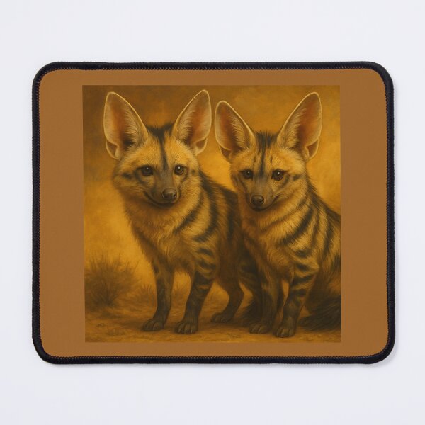 Item preview, Aardwolf Pair – Realistic African Wildlife Portrait designed and sold by GeoWild Designs.