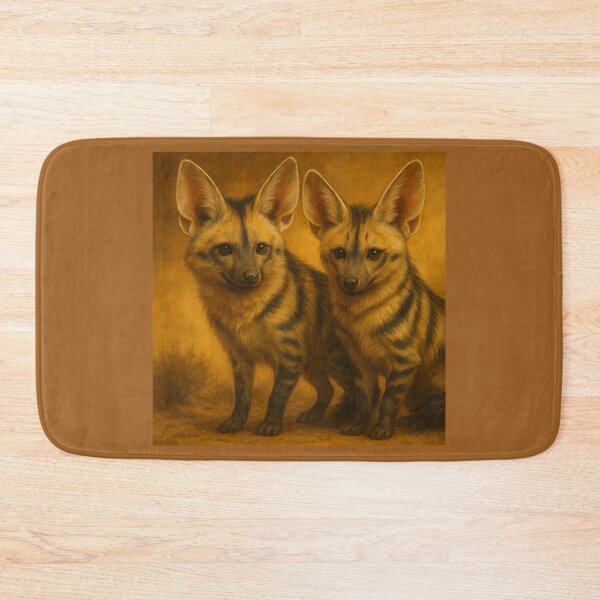 Item preview, Aardwolf Pair – Realistic African Wildlife Portrait designed and sold by GeoWild Designs.