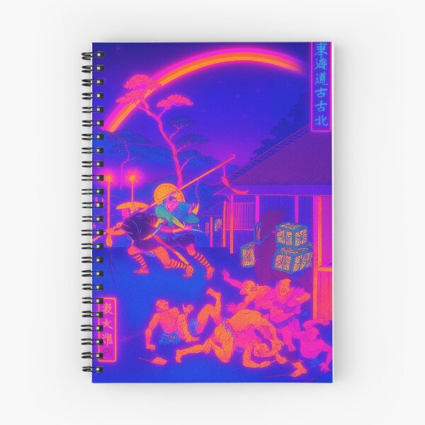 Item preview, Neon Cave Waves: Divers of Enoshima at Dusk designed and sold by Neo-Ukiyo-Wave.