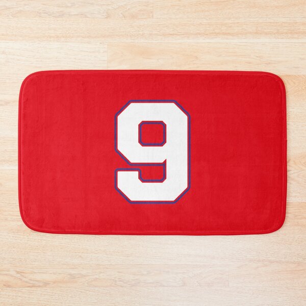 Item preview, Jersey Number 9 / Player Shirt Number Nine (White with Blue Outline) designed and sold by STUDIO-72.