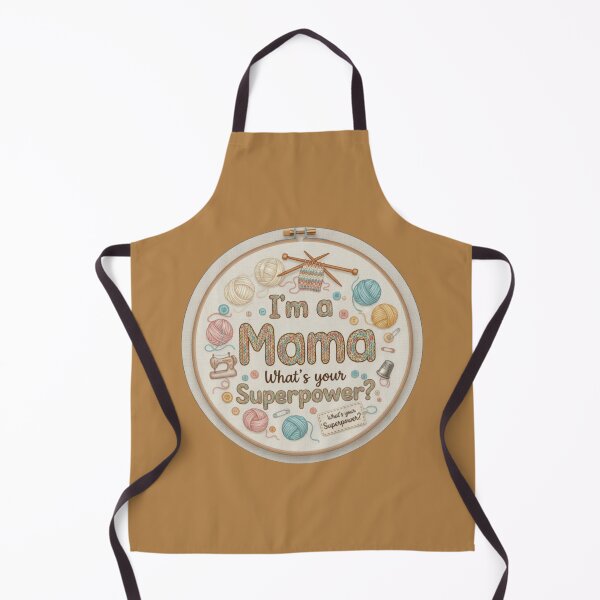 Item preview, I'm a Mama, What's Your Superpower? - Knitting Sewing Embroidery Craft Hobby Gift designed and sold by D-Islamic.