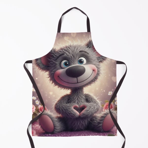 Item preview, Cute Teddy Bear Heart Hands – Adorable Cartoon Bear Love Art designed and sold by Pixel Pout.