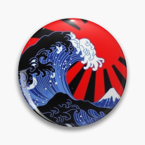 Item preview, Japanese Wave Fuji Rising Sun Art designed and sold by Oniyasha.