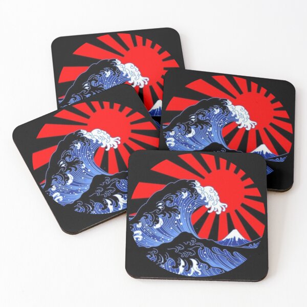 Item preview, Japanese Wave Fuji Rising Sun Art designed and sold by Oniyasha.