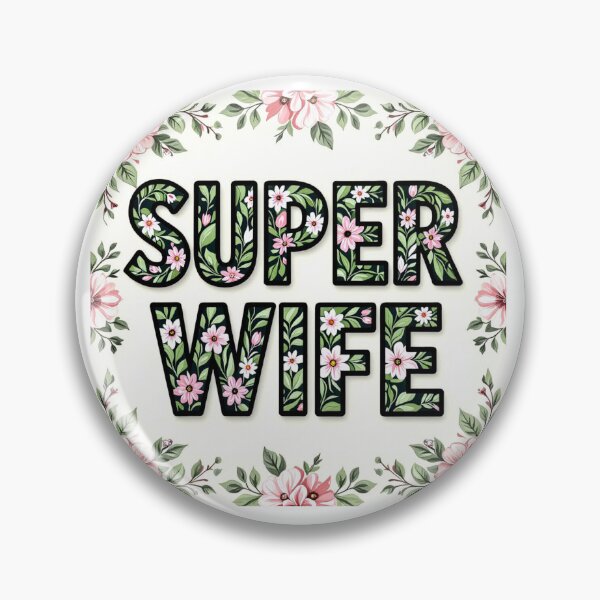 Item preview, super wife floral typography 2 colorful design designed and sold by SmashingDeals.