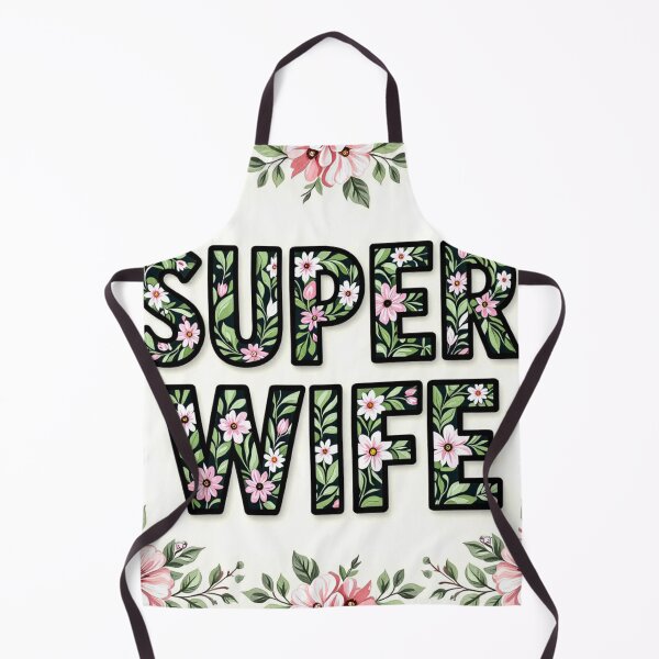 Item preview, super wife floral typography 2 colorful design designed and sold by SmashingDeals.