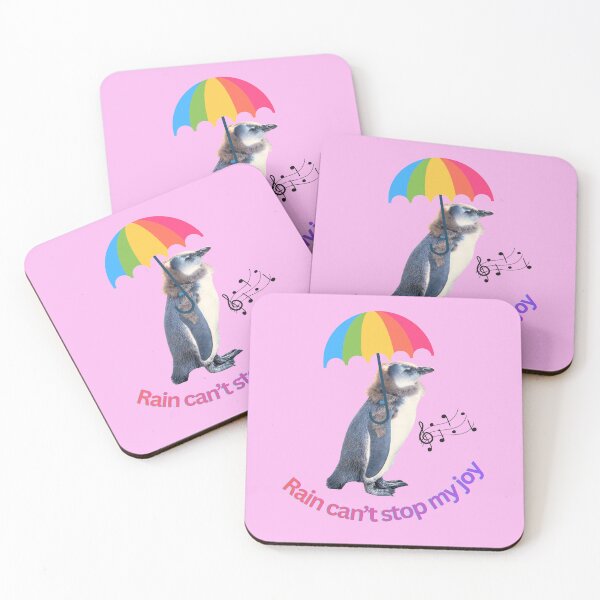 Item preview, Rain can't stop my joy – Cute penguin with umbrella | Cheerful animal design designed and sold by Katja LebenFreude.