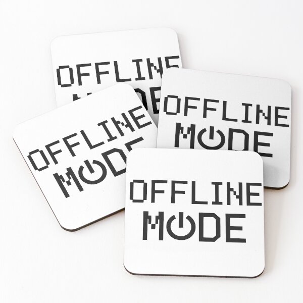 Item preview, Offline Mode – Bold Tech Typography with Power Symbol, Minimalist Digital Disconnect Design designed and sold by Geafixy.