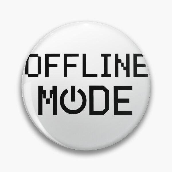 Item preview, Offline Mode – Bold Tech Typography with Power Symbol, Minimalist Digital Disconnect Design designed and sold by Geafixy.