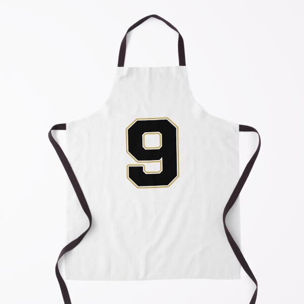 Item preview, Jersey Number 9 / Player Shirt Number Nine (Black with Gold Outline) designed and sold by STUDIO-72.