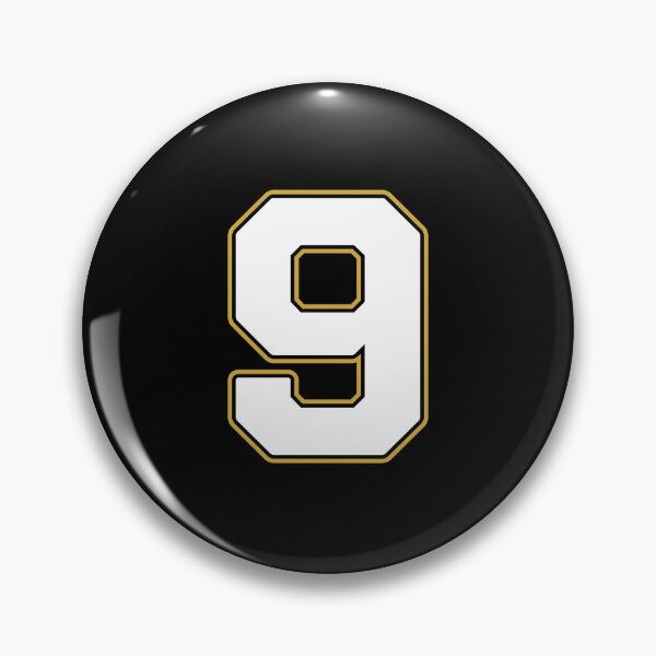 Artikelvorschau, Trikotnummer 9 / Spielertrikot Nummer Neun (Weiß mit goldener Umrandung) entworfen und verkauft von STUDIO-72.