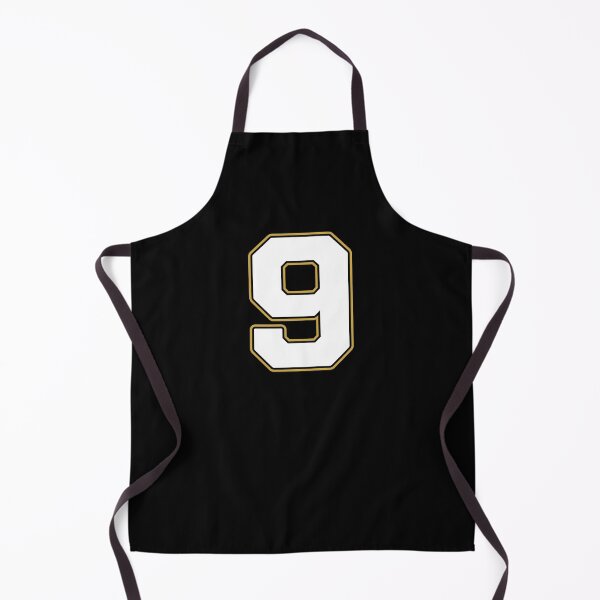 Item preview, Jersey Number 9 / Player Shirt Number Nine (White with Gold Outline) designed and sold by STUDIO-72.