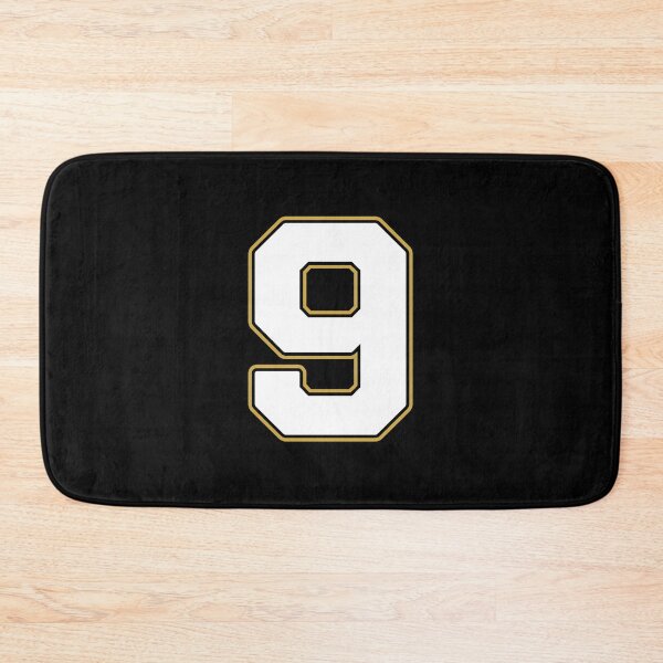 Item preview, Jersey Number 9 / Player Shirt Number Nine (White with Gold Outline) designed and sold by STUDIO-72.