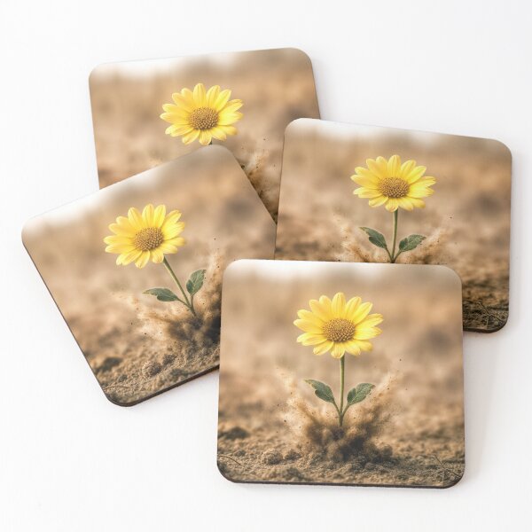 Item preview, Resilient Yellow Daisy Pushing Through Dry Dirt designed and sold by Maria Dryfhout.